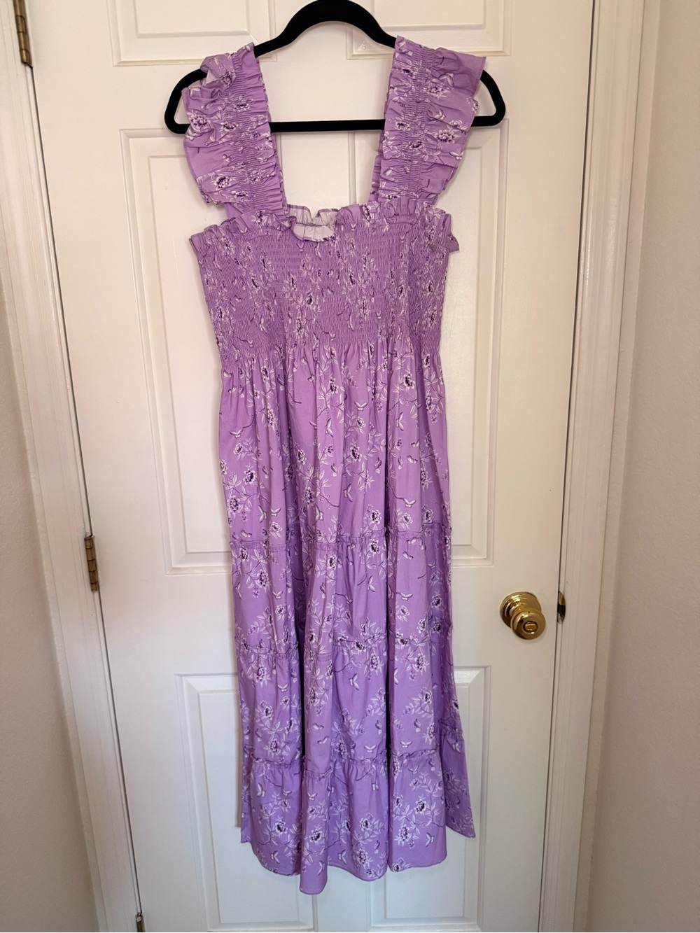 Hill House Lavender Floral Midi Dress